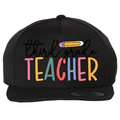 3Rd Grade Teacher Boho Third Grade Teachers Gift Wool Snapback Cap