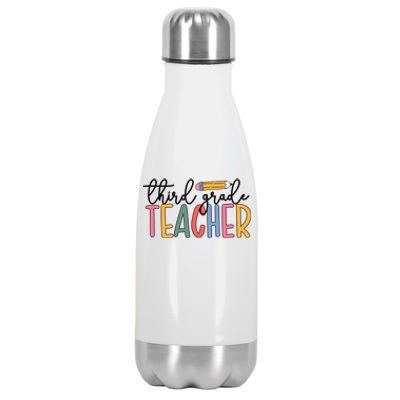 3Rd Grade Teacher Boho Third Grade Teachers Gift Stainless Steel Insulated Water Bottle