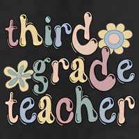 3Rd Grade Teacher Third Grade Teacher Groovy Gift 7 Panel Mesh Trucker Snapback Hat