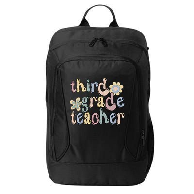 3Rd Grade Teacher Third Grade Teacher Groovy Gift City Backpack
