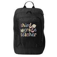 3Rd Grade Teacher Third Grade Teacher Groovy Gift City Backpack