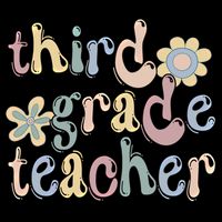 3Rd Grade Teacher Third Grade Teacher Groovy Gift City Backpack