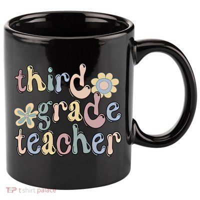 3Rd Grade Teacher Third Grade Teacher Groovy Gift 11oz C Handle Ceramic Mug