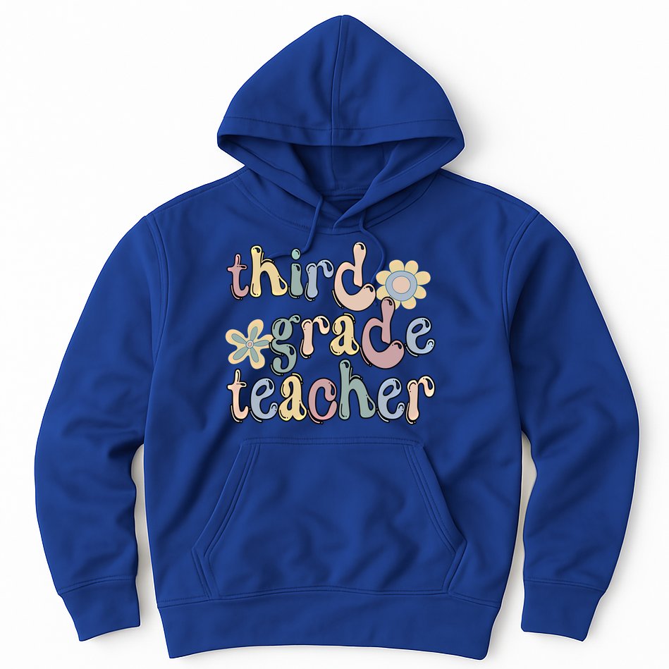 3Rd Grade Teacher Third Grade Teacher Groovy Gift Hoodie