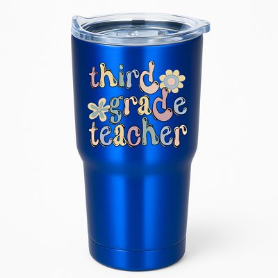 3Rd Grade Teacher Third Grade Teacher Groovy Gift Tumbler