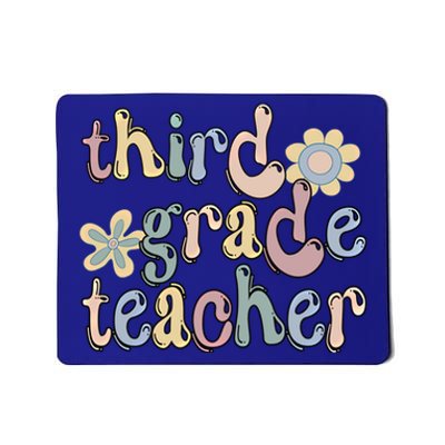 3Rd Grade Teacher Third Grade Teacher Groovy Gift Mousepad