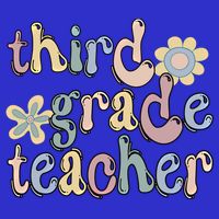 3Rd Grade Teacher Third Grade Teacher Groovy Gift Women's V-Neck T-Shirt