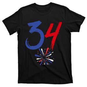 34 Guilty Trial Judge Usa Flag 4th Of July T-Shirt