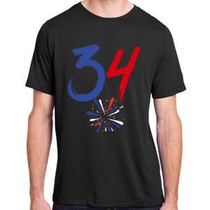 34 Guilty Trial Judge Usa Flag 4th Of July Adult ChromaSoft Performance T-Shirt