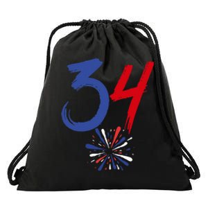 34 Guilty Trial Judge Usa Flag 4th Of July Drawstring Bag