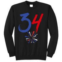 34 Guilty Trial Judge Usa Flag 4th Of July Tall Sweatshirt