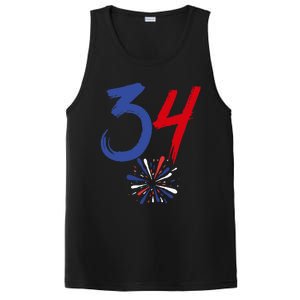 34 Guilty Trial Judge Usa Flag 4th Of July PosiCharge Competitor Tank