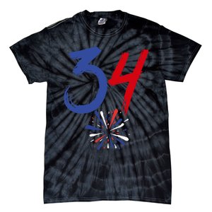 34 Guilty Trial Judge Usa Flag 4th Of July Tie-Dye T-Shirt