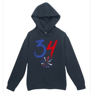 34 Guilty Trial Judge Usa Flag 4th Of July Urban Pullover Hoodie