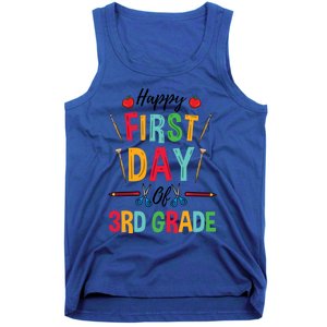 3Rd Grade Teacher Happy First Day Of 3Rd Grade Gift Tank Top