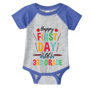 3Rd Grade Teacher Happy First Day Of 3Rd Grade Gift Infant Baby Jersey Bodysuit