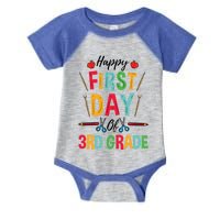 3Rd Grade Teacher Happy First Day Of 3Rd Grade Gift Infant Baby Jersey Bodysuit