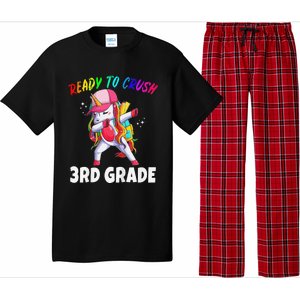 3rd Grade Unicorn First Day Of School Gift Rainbow Pajama Set