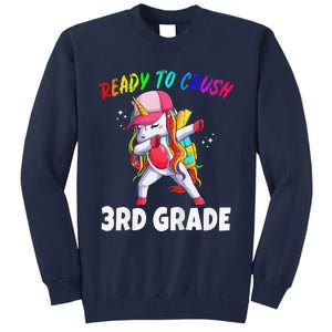 3rd Grade Unicorn First Day Of School Gift Rainbow Tall Sweatshirt