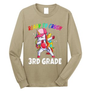 3rd Grade Unicorn First Day Of School Gift Rainbow Long Sleeve Shirt