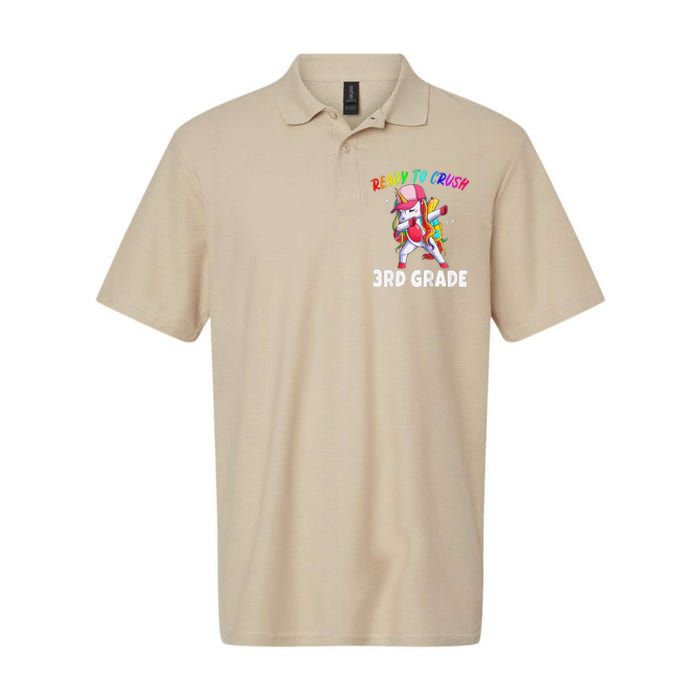 3rd Grade Unicorn First Day Of School Gift Rainbow Softstyle Adult Sport Polo