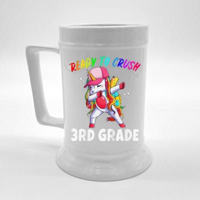 3rd Grade Unicorn First Day Of School Gift Rainbow Beer Stein