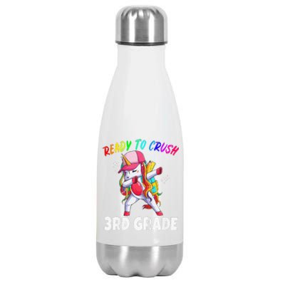 3rd Grade Unicorn First Day Of School Gift Rainbow Stainless Steel Insulated Water Bottle