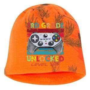 3rd Grade Unlocked Level Up Gamer Retro Back To School Kati - Camo Knit Beanie