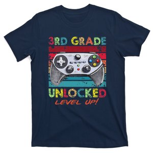 3rd Grade Unlocked Level Up Gamer Retro Back To School T-Shirt