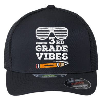 3rd Grade Vibes Funny Third Grade Back To School Tee Flexfit Unipanel Trucker Cap