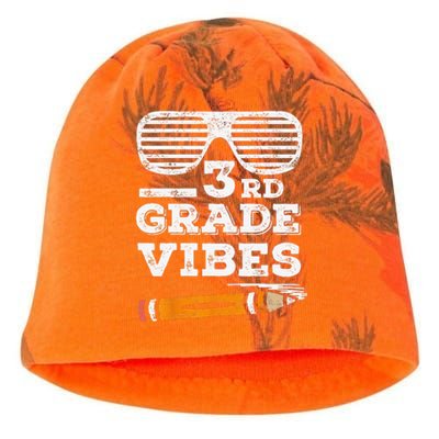 3rd Grade Vibes Funny Third Grade Back To School Tee Kati - Camo Knit Beanie