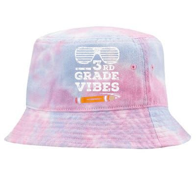 3rd Grade Vibes Funny Third Grade Back To School Tee Tie-Dyed Bucket Hat