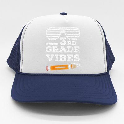 3rd Grade Vibes Funny Third Grade Back To School Tee Trucker Hat