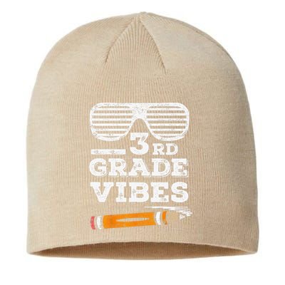 3rd Grade Vibes Funny Third Grade Back To School Tee Sustainable Beanie