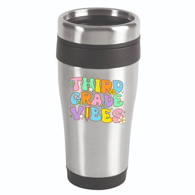 3rd Grade Vibes Back To School Retro Third Grade Teachers 16oz Travel Tumbler