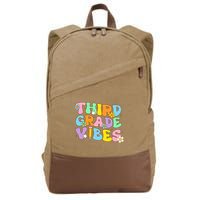 3rd Grade Vibes Back To School Retro Third Grade Teachers Cotton Canvas Backpack