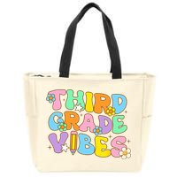 3rd Grade Vibes Back To School Retro Third Grade Teachers Zip Tote Bag