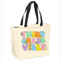 3rd Grade Vibes Back To School Retro Third Grade Teachers Zip Tote Bag