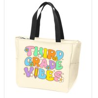 3rd Grade Vibes Back To School Retro Third Grade Teachers Zip Tote Bag