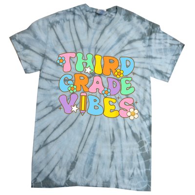 3rd Grade Vibes Back To School Retro Third Grade Teachers Tie-Dye T-Shirt