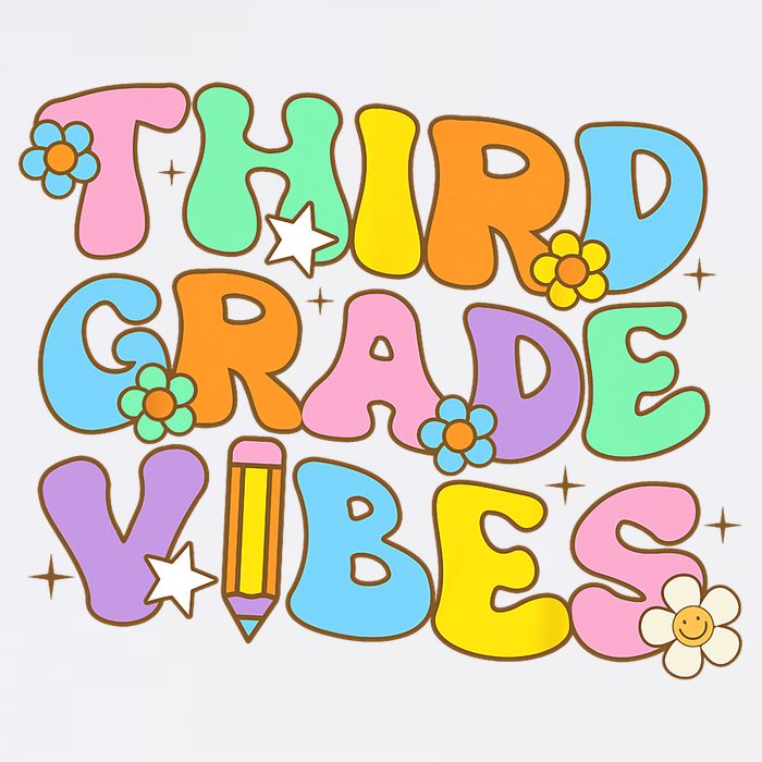 3rd Grade Vibes Back To School Retro Third Grade Teachers Garment-Dyed Sweatshirt
