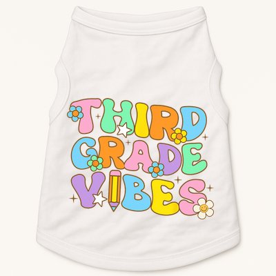 3rd Grade Vibes Back To School Retro Third Grade Teachers Doggie Tank