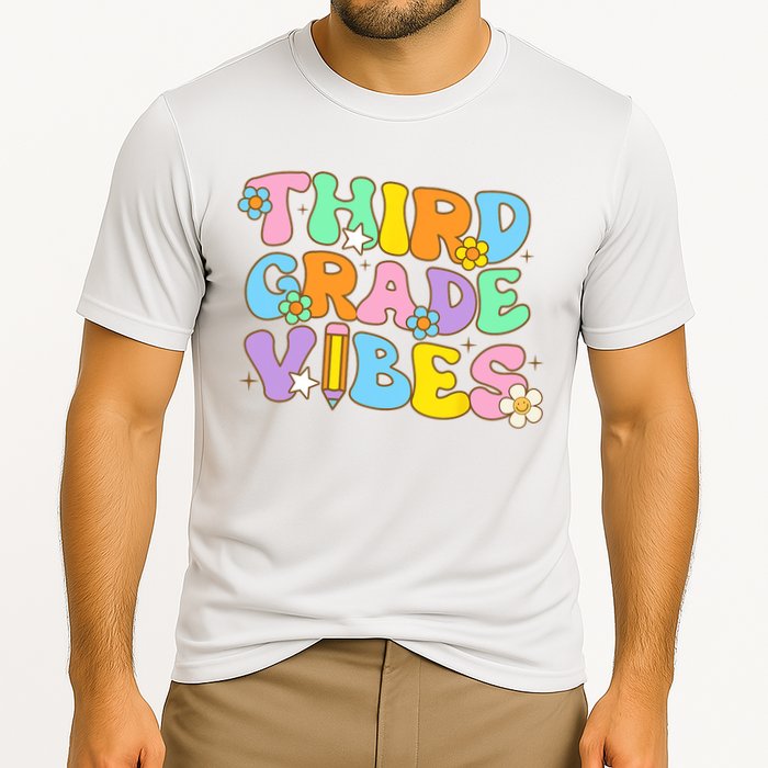 3rd Grade Vibes Back To School Retro Third Grade Teachers Cooling Performance Crew T-Shirt