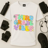 3rd Grade Vibes Back To School Retro Third Grade Teachers Cooling Performance Crew T-Shirt