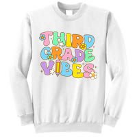 3rd Grade Vibes Back To School Retro Third Grade Teachers Sweatshirt