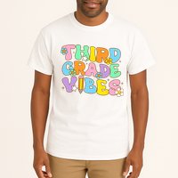 3rd Grade Vibes Back To School Retro Third Grade Teachers Tall T-Shirt