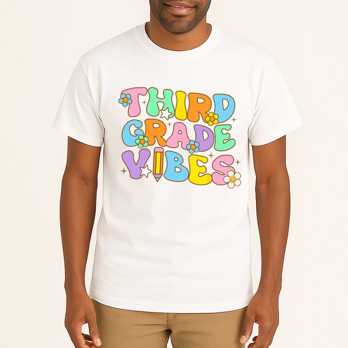 3rd Grade Vibes Back To School Retro Third Grade Teachers Tall T-Shirt