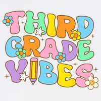 3rd Grade Vibes Back To School Retro Third Grade Teachers Sustainable Bucket Hat