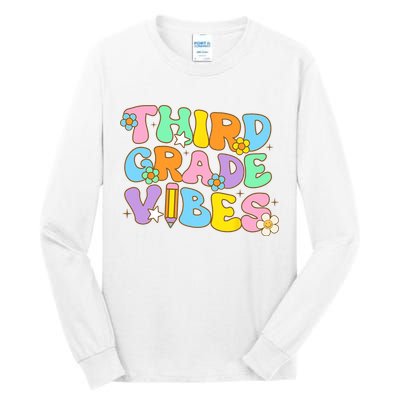 3rd Grade Vibes Back To School Retro Third Grade Teachers Tall Long Sleeve T-Shirt