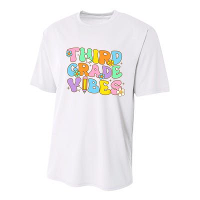 3rd Grade Vibes Back To School Retro Third Grade Teachers Youth Performance Sprint T-Shirt